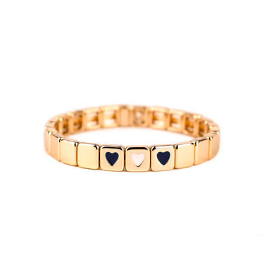 BRACELET CARRE LOVE BEIGE ENCRE